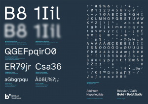 ejemplos de caracteres de la tipografía atkinson hyperlegible